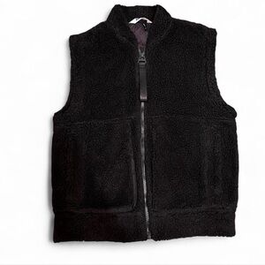RAINS oversized Black Fleece Vest